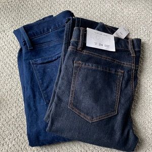 2 pairs of never worn Loft jeans.